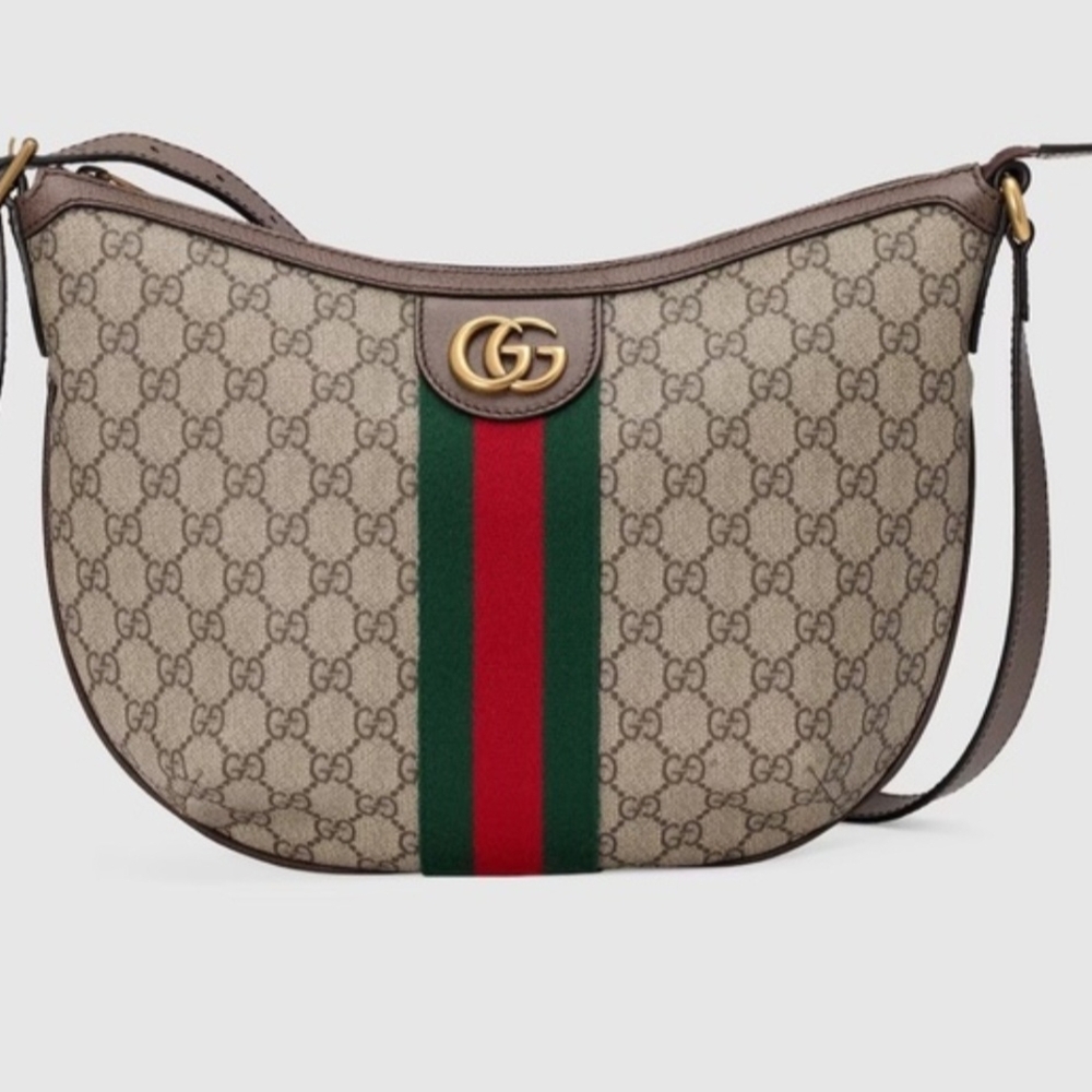 Gucci Beige and Brown Shoulder Bag